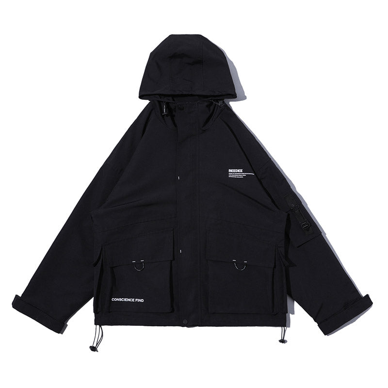 Oversized Multi-Pocket Lightweight Cargo Jacket