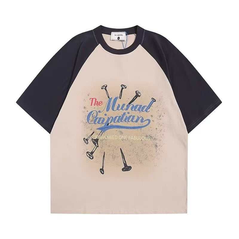 Spray Dyed Gradient Loose Short Sleeve T-shirt