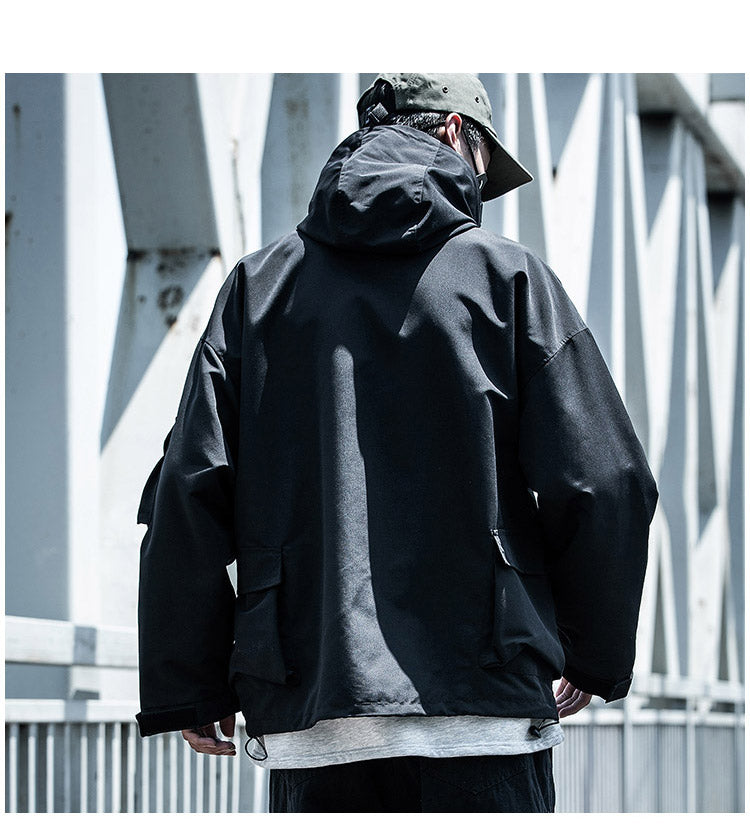Oversized Multi-Pocket Lightweight Cargo Jacket