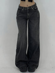 Wide-Leg Ripped Jeans