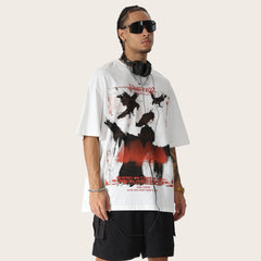 Short-Sleeved Graffiti Street Hip-Hop T-Shirt
