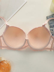 Pink Lace Push Up Bra