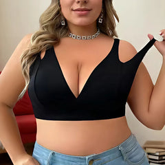 Plus Size Black Wireless Bralette