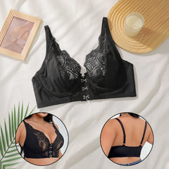 Plus Size Front Closure Lace Bra