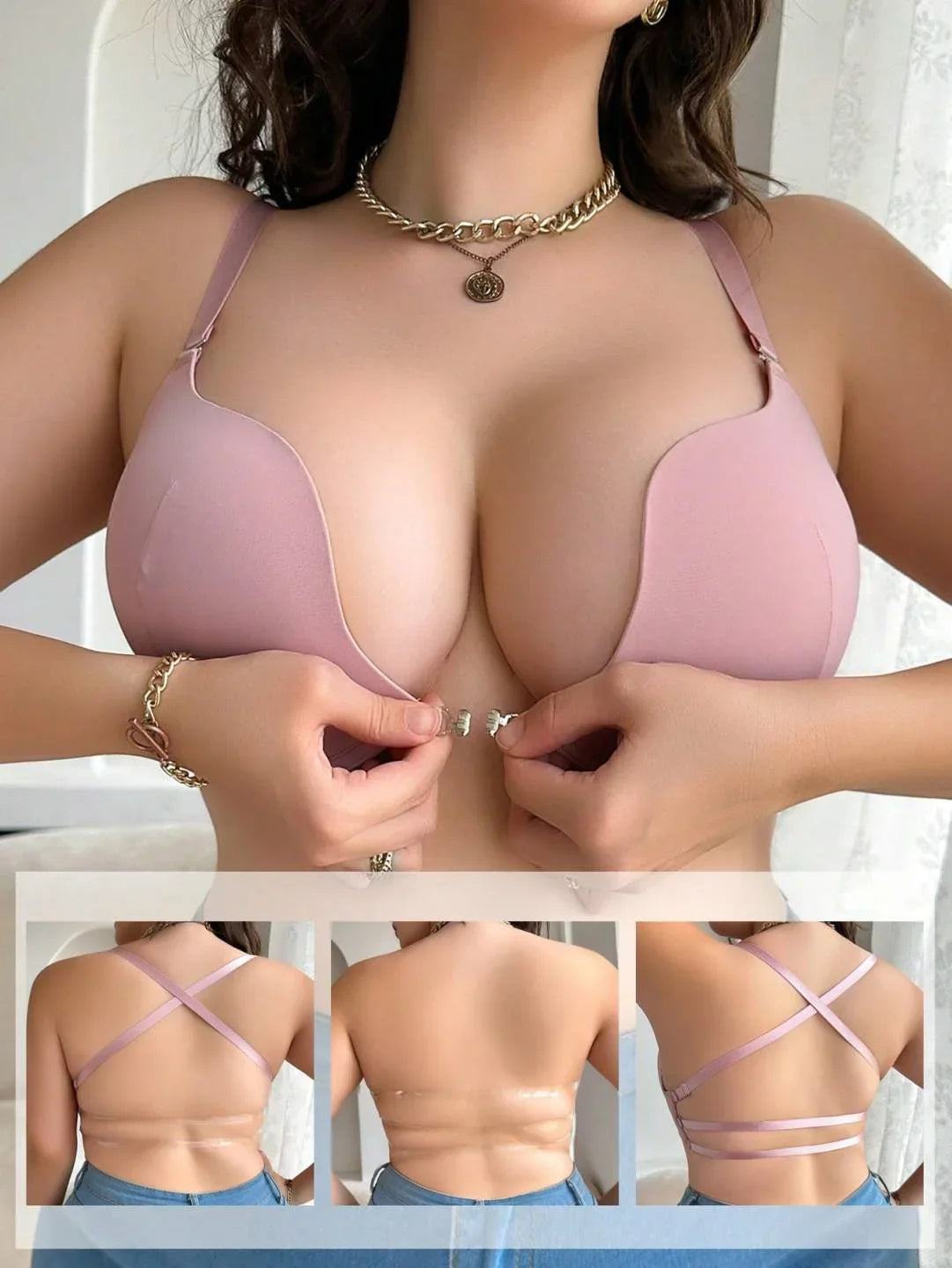 Plus Size Wireless Push Up Bra