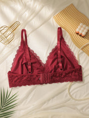 Plus Size Women Lace Wireless Bra