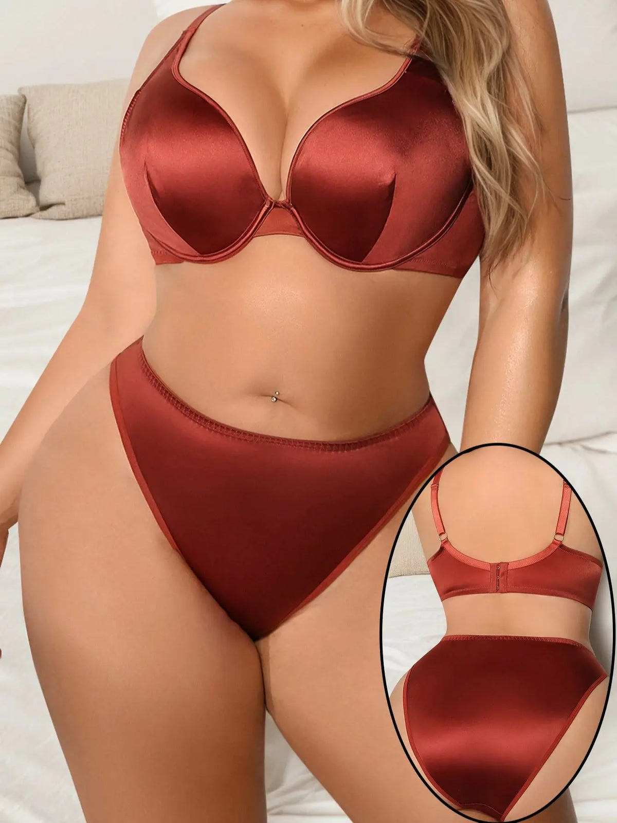 Plus size red set