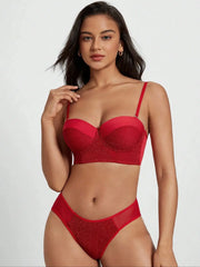 Push Up Red Lace Bra