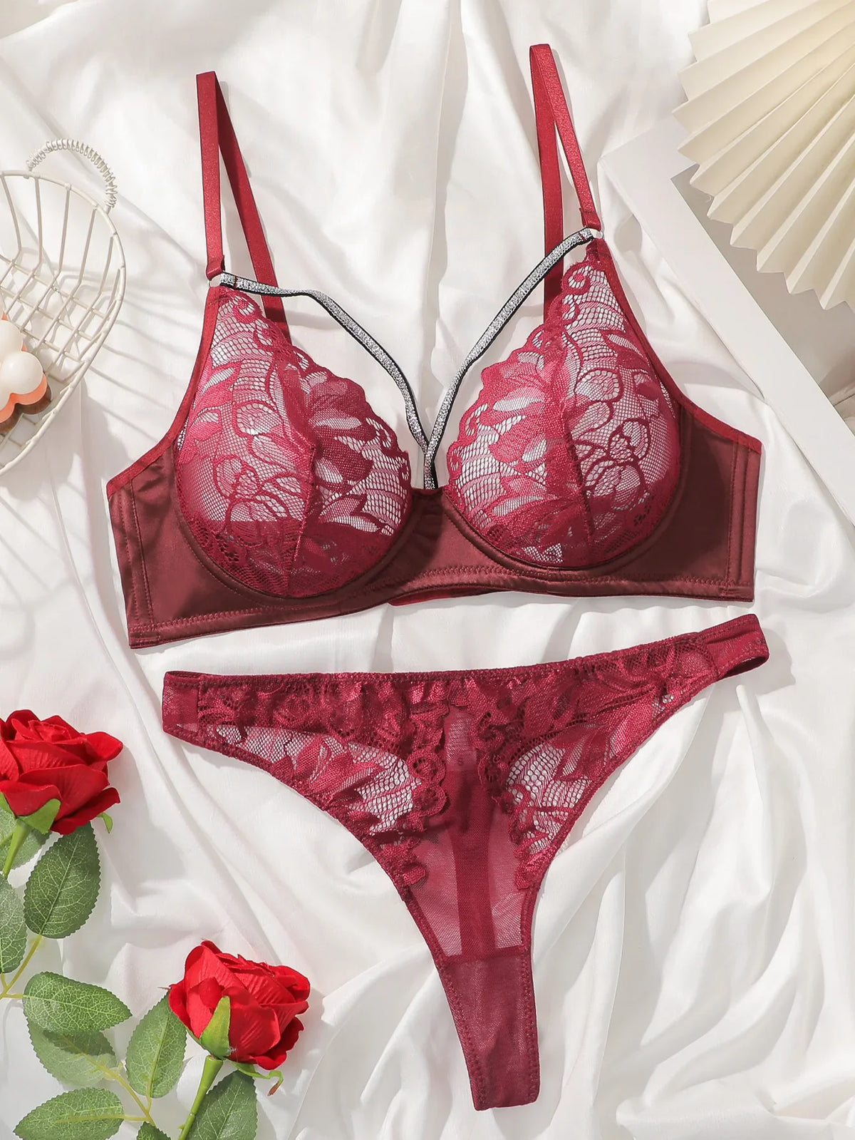 Red Lace Bra