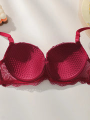 Red Lace Push Up Bra