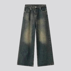 Retro sanded jeans for men