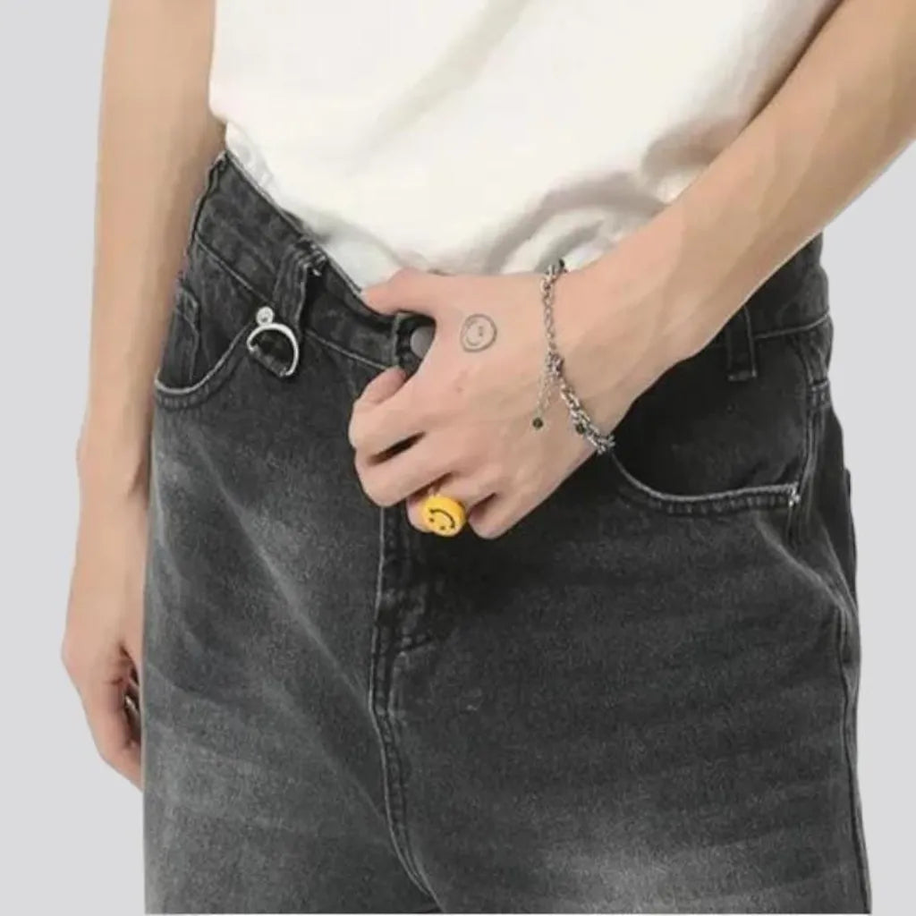 Retro sanded jeans for men
