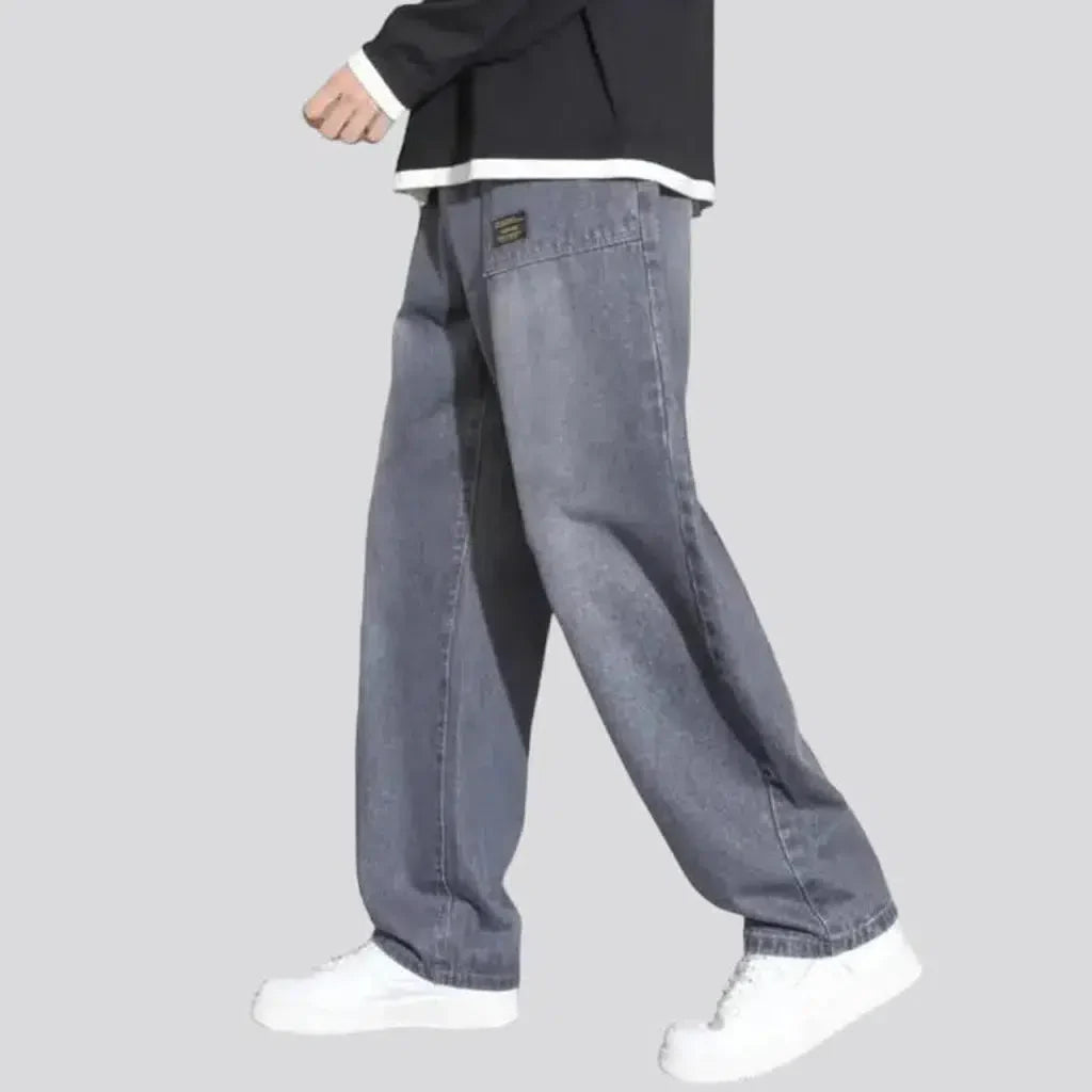 Floor-length vintage jeans for men