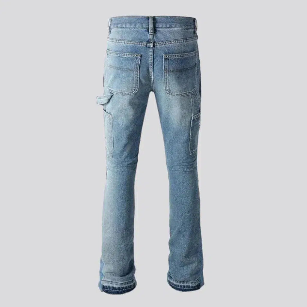 Men's color-block jeans