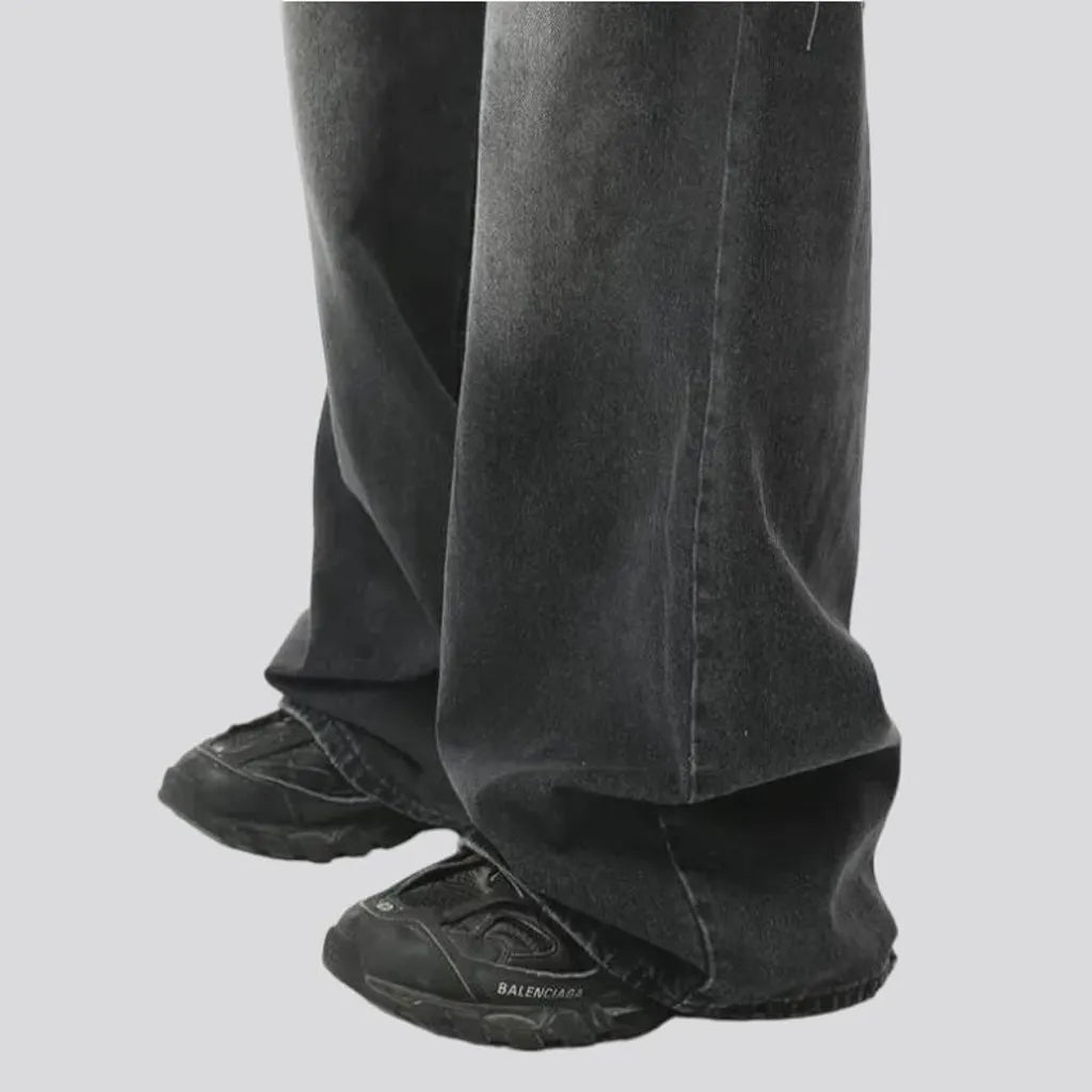 Retro sanded jeans for men