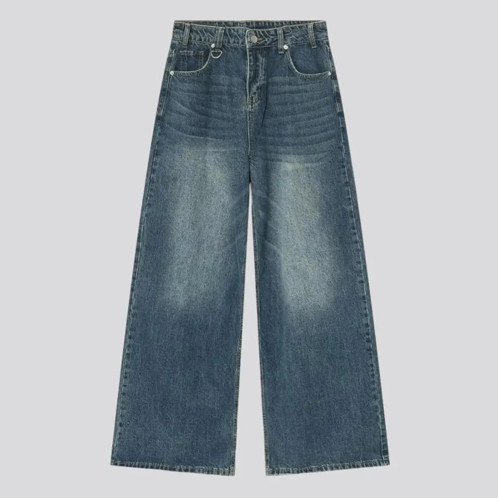 Retro sanded jeans for men