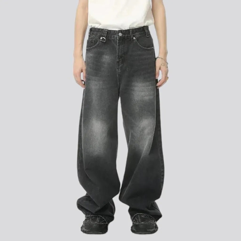 Retro sanded jeans for men