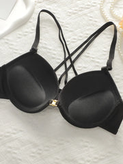 Sexy Black Lace Front Closure Underwire Bra