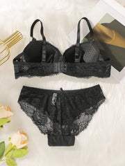 Sexy Black Lace Underwire lingerie