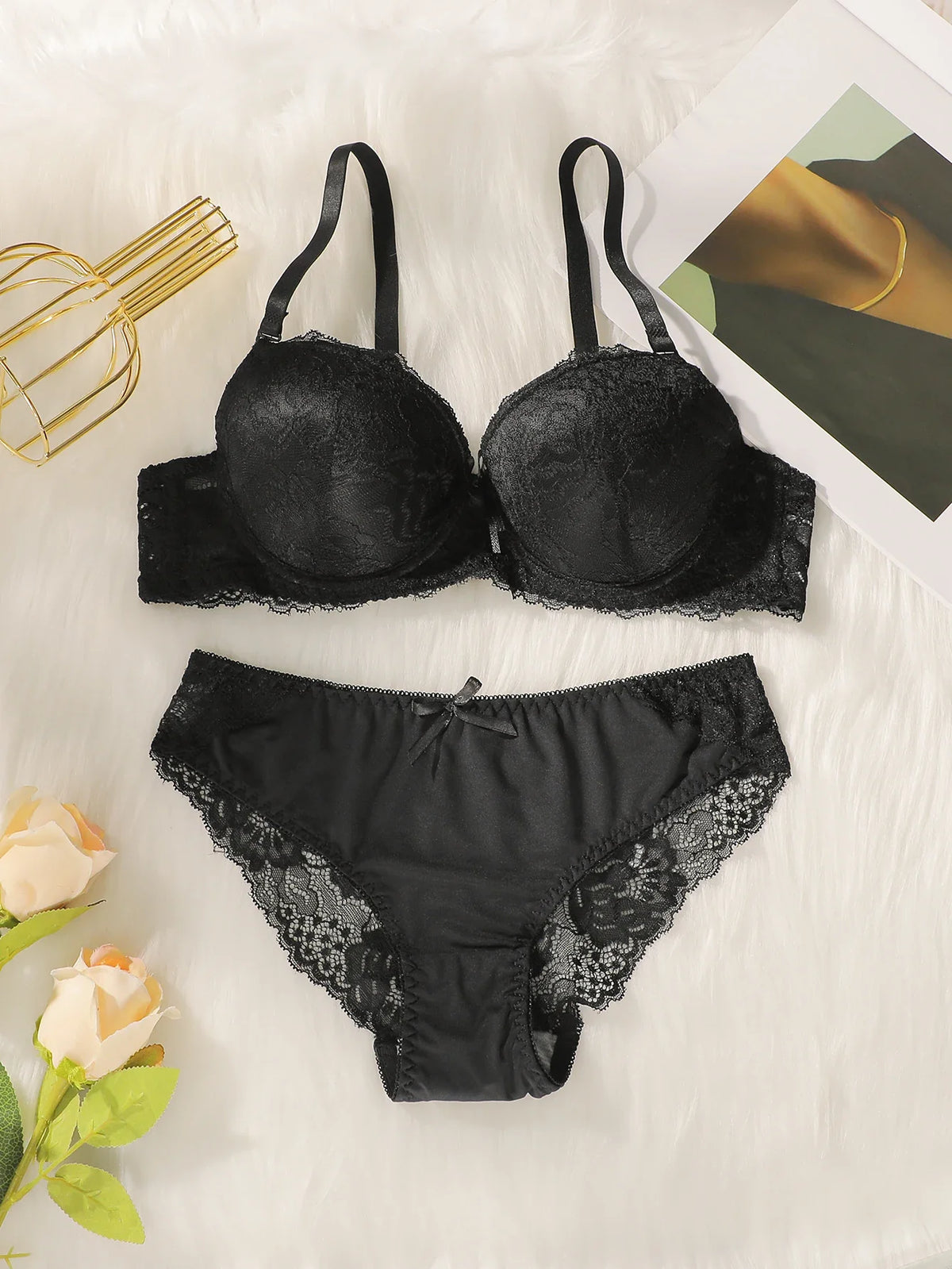 Sexy Black Lace Underwire lingerie
