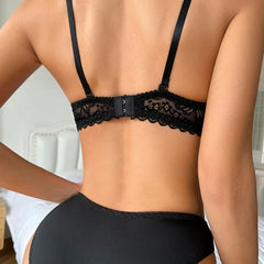 Sexy Black Lace Underwire Push Up Bra