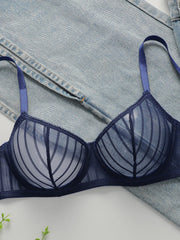 Sexy Blue Mesh Bra