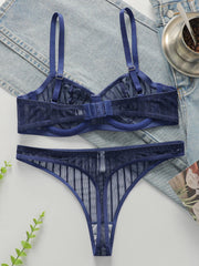 Sexy Blue Mesh Bra