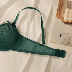 Sexy Green Lace Underwire Unpadded Bra