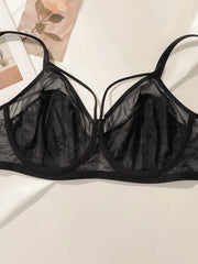 Sexy Plus Size Lace Underwire Unpadded Bra