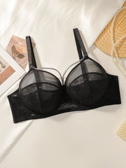 Sexy Plus Size Lace Underwire Unpadded Bra