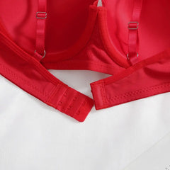 Sexy Red Lace Underwire Push Up Bra
