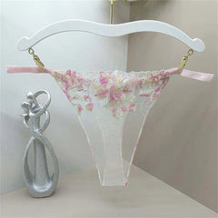 Sexy Transparent Flowers Thong