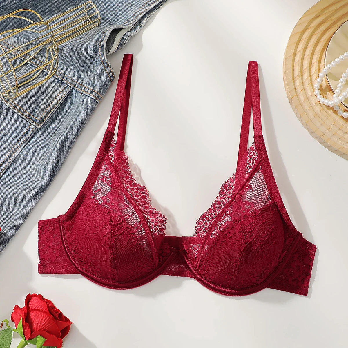 Sexy Underwire Lace Push Up Bra