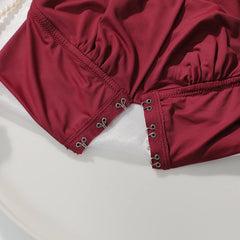 Sexy red front button Bra