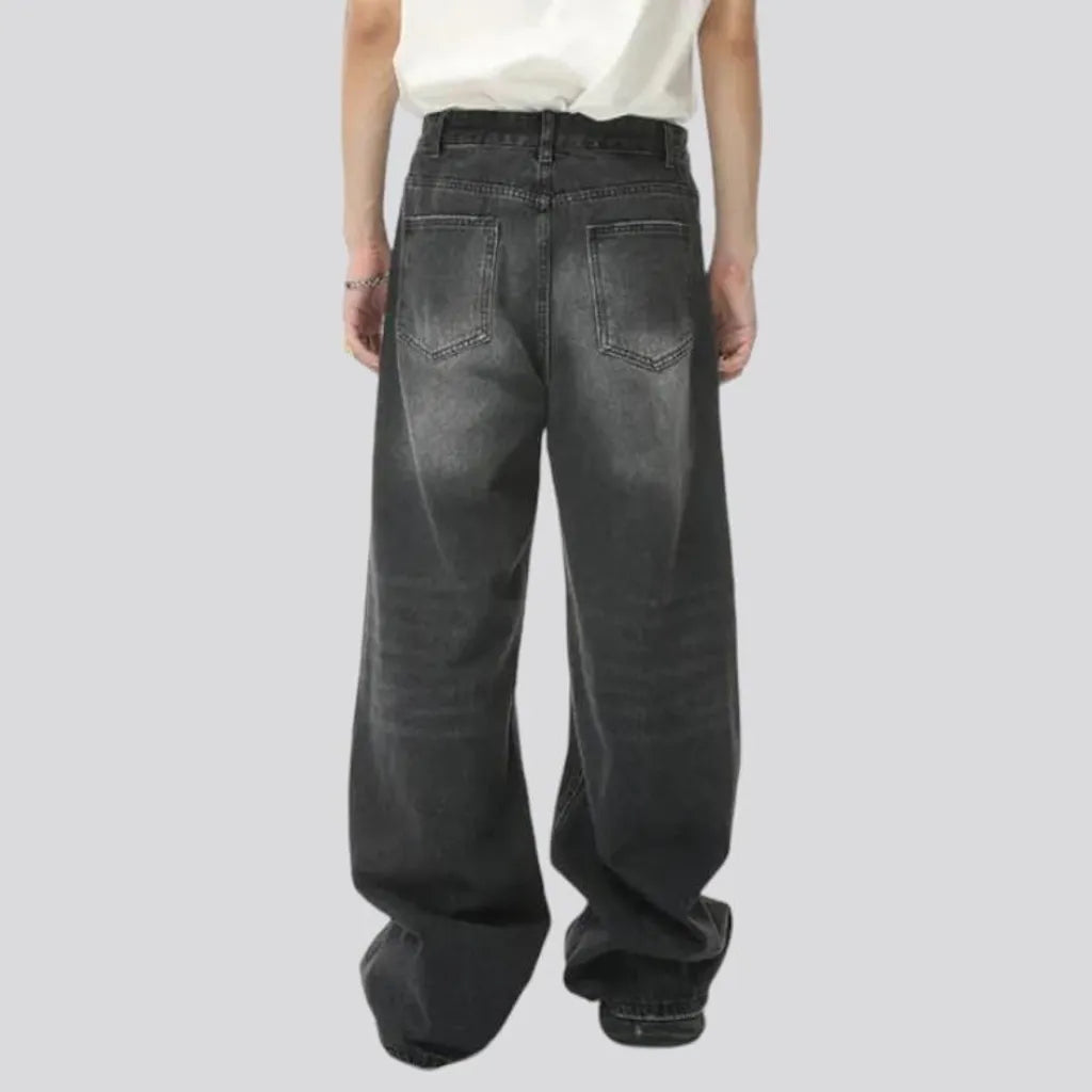Retro sanded jeans for men