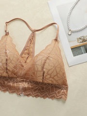 Single layer lace without steel ring beautiful back lace women's Underwear