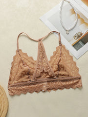 Single layer lace without steel ring beautiful back lace women's Underwear