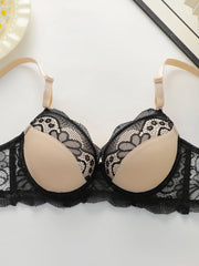 Skin Color Lace Underwire Bra