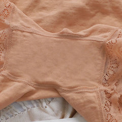 Soft Women's Pink Lace Biker Safety Shorts Breathable Anti-Chafing Underwear