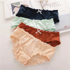 Solid Color Cotton Panties