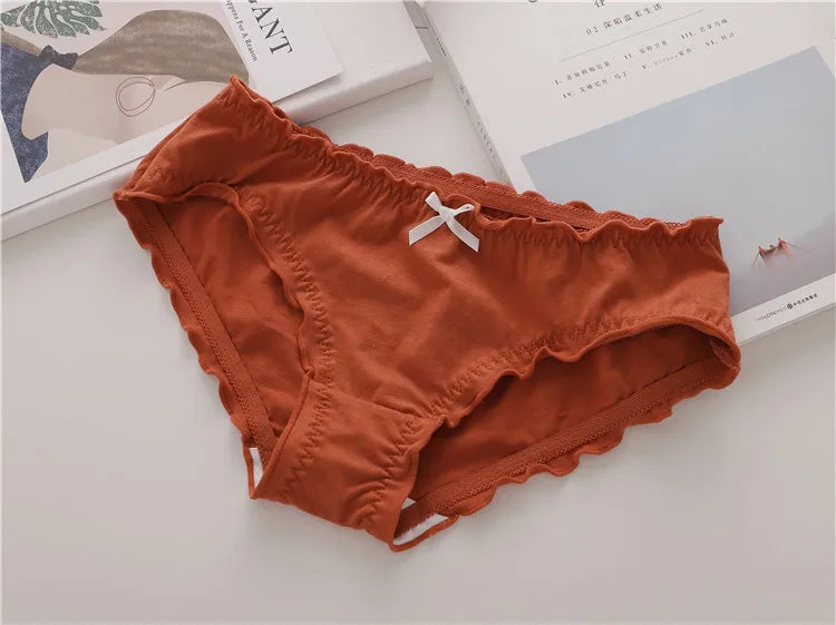 Solid Color Cotton Panties