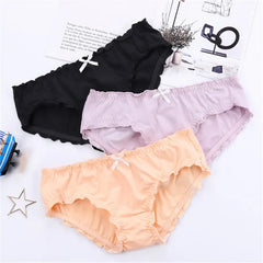 Solid Color Cotton Panties