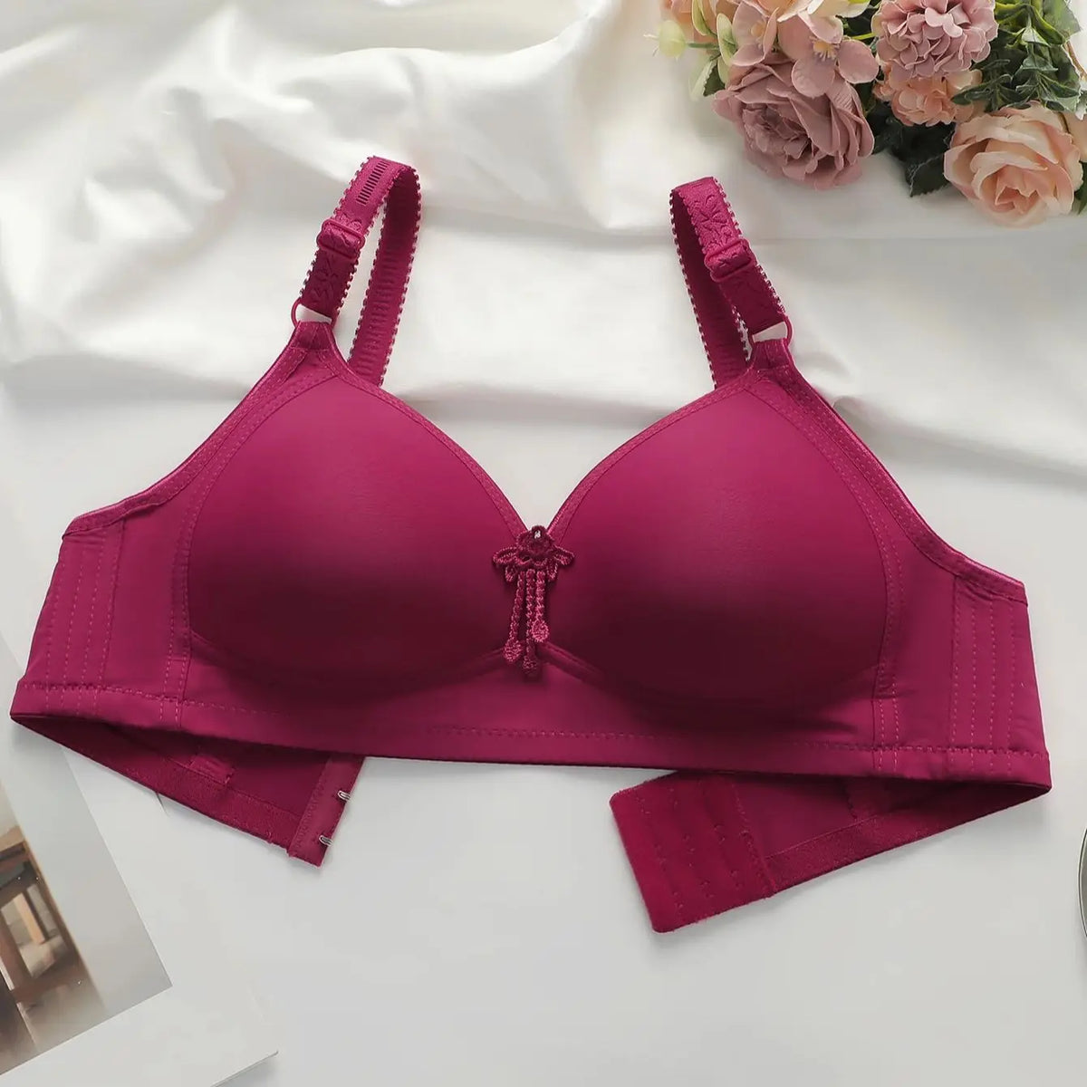 Solid Color Push Up Bra
