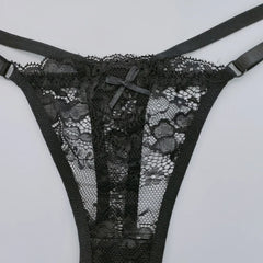 Solid Floral Lace Sexy Panties
