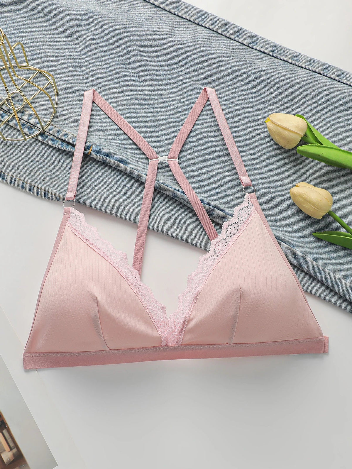 Sweet Triangle Cup Lace Underwear