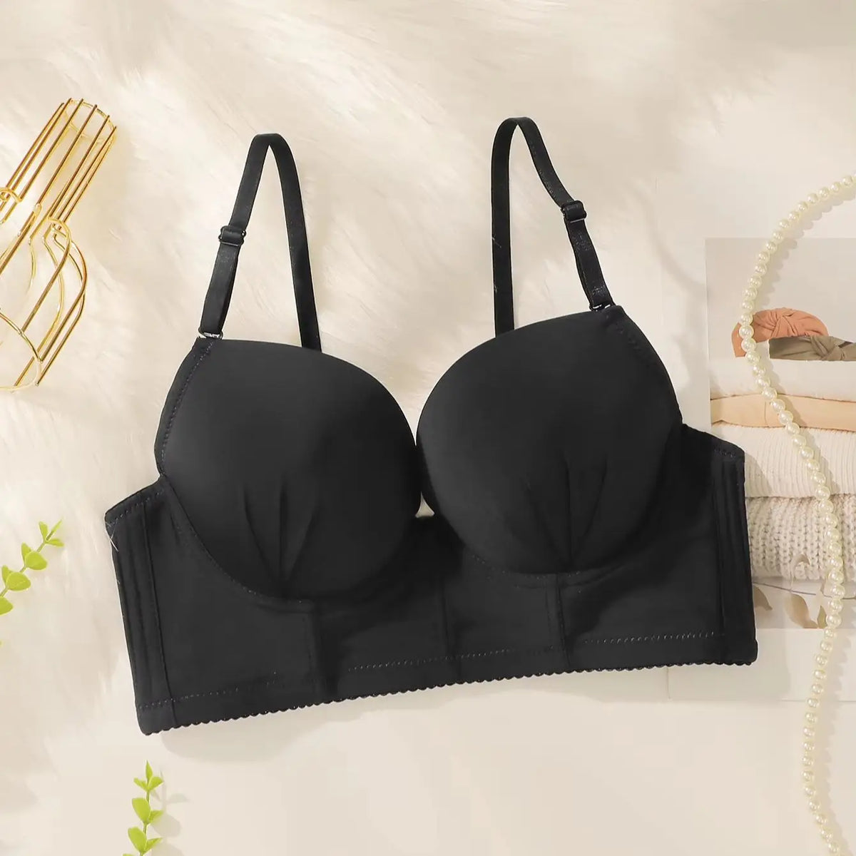 Underwire Push Up Solid Bra