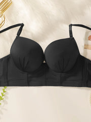 Underwire Push Up Solid Bra