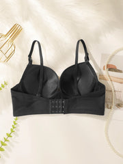 Underwire Push Up Solid Bra