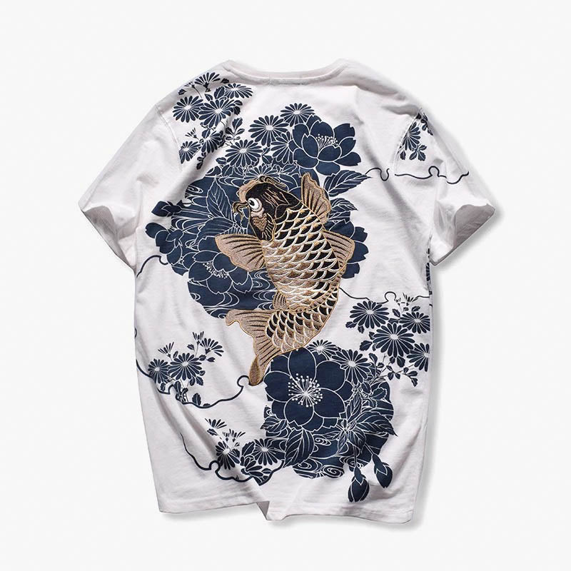 Koi Floral Shirt White