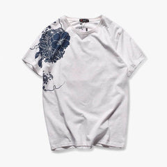 Koi Floral Shirt White